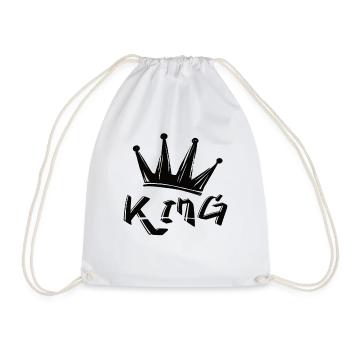 Couronne avec lettrage King - Sac de sport léger - blanc - Devant