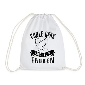 Coole Opas - Brieftauben Taubenzüchter - Turnbeutel - Weiß - Vorne