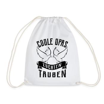 Coole Opas - Brieftauben Taubenzüchter - Turnbeutel - Weiß - Vorne