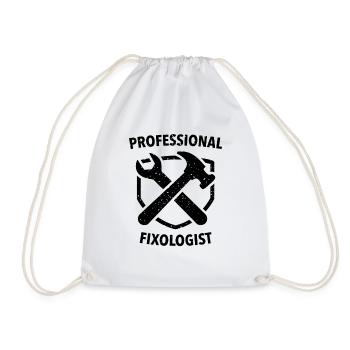 Handyman Professional Fixologist Fix Things - Drawstring Bag - white - Front