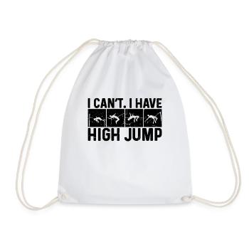 I Can't I Have High Retro Pole Vault High Jumper - Turnbeutel - Weiß - Vorne