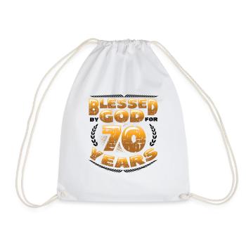 Religious by God for 70 years - Drawstring Bag - white - Front