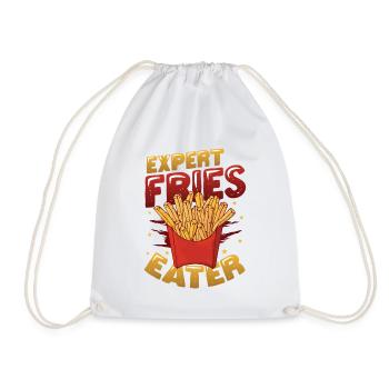 Expert for French fries - Drawstring Bag - white - Front