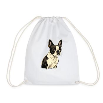 Boston Terrier - Sac de sport léger - blanc - Devant