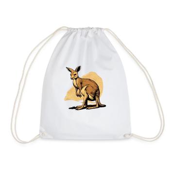 Style de bande dessinée kangourou - Sac de sport léger - blanc - Devant