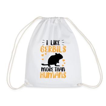 Gerbille ressemble plus à un rongeur Gerbille - Sac de sport léger - blanc - Devant