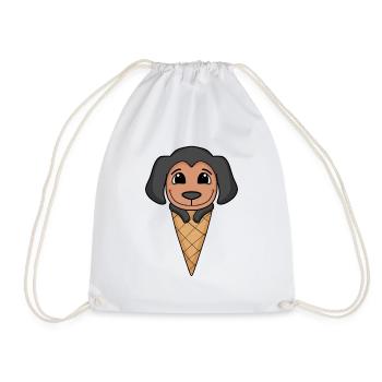 Motif de crème glacée Doberman - Sac de sport léger - blanc - Devant