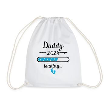 Daddy 2024 Loading Pregnancy Father Birth - Drawstring Bag - white - Front
