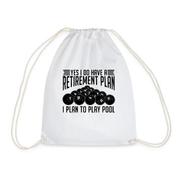 Yes I Do Have A Retirement Cue Stick Pool Player - Drawstring Bag - white - Front