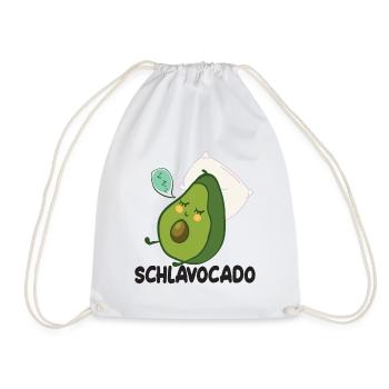 Lustige Avocado - Schlavocado - Turnbeutel - Weiß - Vorne