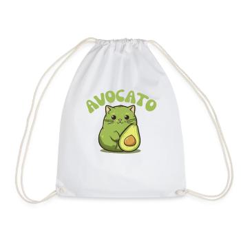 Avocato avocat chat drôle nourriture verte - Sac de sport léger - blanc - Devant