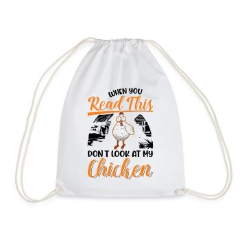 Poulets Élevage de poulets Éleveur de poulet - Sac de sport léger - blanc - Devant