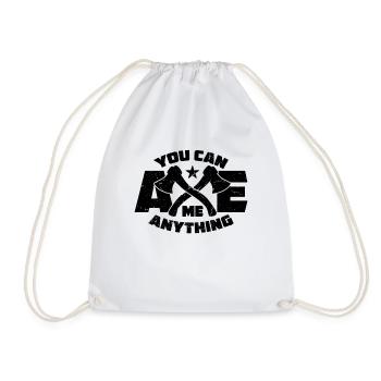 Vous pouvez me hacher lancer de hache lancer Bullseye Lancer de hache lanceur - Sac de sport léger - blanc - Devant