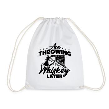 Lancer de hache maintenant whisky plus tard double lanceur de hache - Sac de sport léger - blanc - Devant