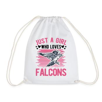 Falconry Girl Falconer Falconry Falconry - Drawstring Bag - white - Front