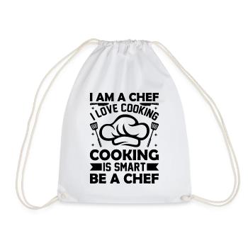 I Am A Chef I Love Cooking Cooking Is Smart Be A C - Turnbeutel - Weiß - Vorne