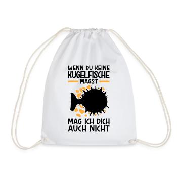 Kugelfisch nicht mögen Riesenkugelfisch - Turnbeutel - Weiß - Vorne