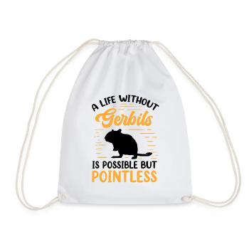 La vie sans rongeur gerbille Gerbille - Sac de sport léger - blanc - Devant