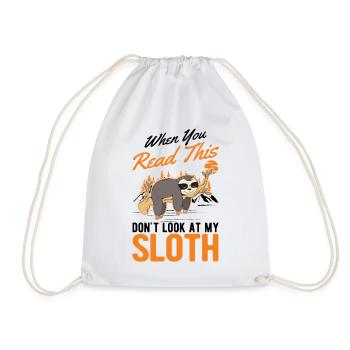 Sloth Gift Sloth - Drawstring Bag - white - Front