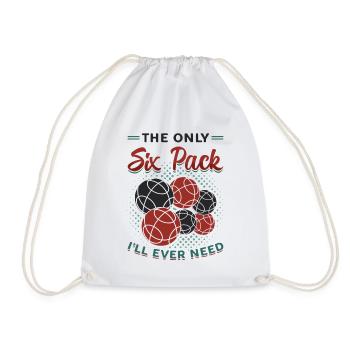 The only six-pack I'll ever need - Drawstring Bag - white - Front