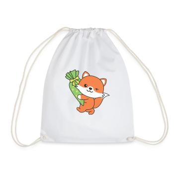 bye bye kindergarten hello school Fuchs - Drawstring Bag - white - Front