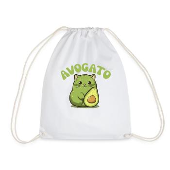 Avocat avocat chat drôle de nourriture verte - Sac de sport léger - blanc - Devant