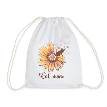 Cat Mom Sonnenblume - Turnbeutel - Weiß - Vorne