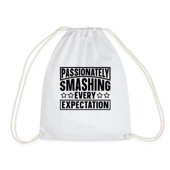 Passionately Smashing Musical Drama Theatre Actor - Drawstring Bag - white - Front