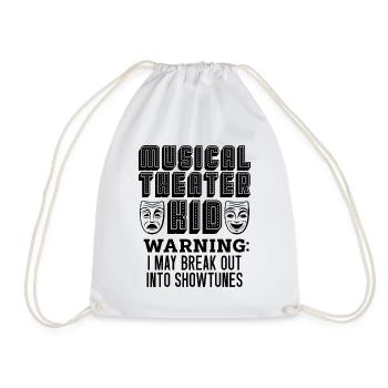 Théâtre musical Kid Warning I Drame Acteur de théâtre - Sac de sport léger - blanc - Devant
