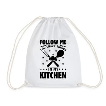 Suivez-moi Je fais des choses folles dans ma cuisine Chef Coo - Sac de sport léger - blanc - Devant
