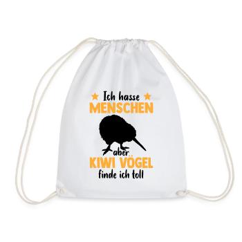 Kiwi Vogel finde ich toll Neuseeländischer Kiwi - Turnbeutel - Weiß - Vorne