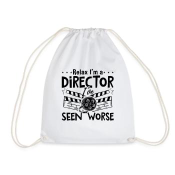 Relax I'm A Director Videographer Film Directors - Drawstring Bag - white - Front