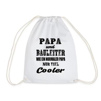 Papa und Bauleiter - Turnbeutel - Weiß - Vorne