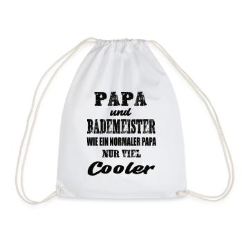 Papa und Bademeister - Turnbeutel - Weiß - Vorne