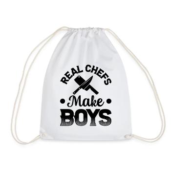 Vrai chef Faire des garçons Cuisine Chef Garçons Cuisine Cuisinier - Sac de sport léger - blanc - Devant