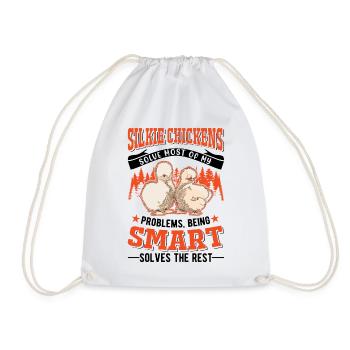 Silk Chicken Cadeau Silkie Chicken Silkie Chicken - Sac de sport léger - blanc - Devant