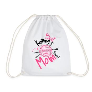 Meilleure maman tricoteuse de tous les temps - Sac de sport léger - blanc - Devant