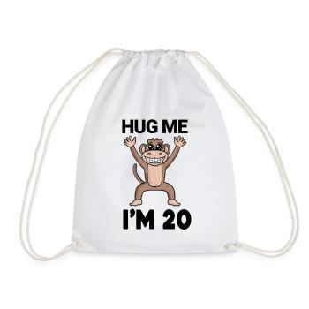 20 ans - 20 ans - câlin - Sac de sport léger - blanc - Devant