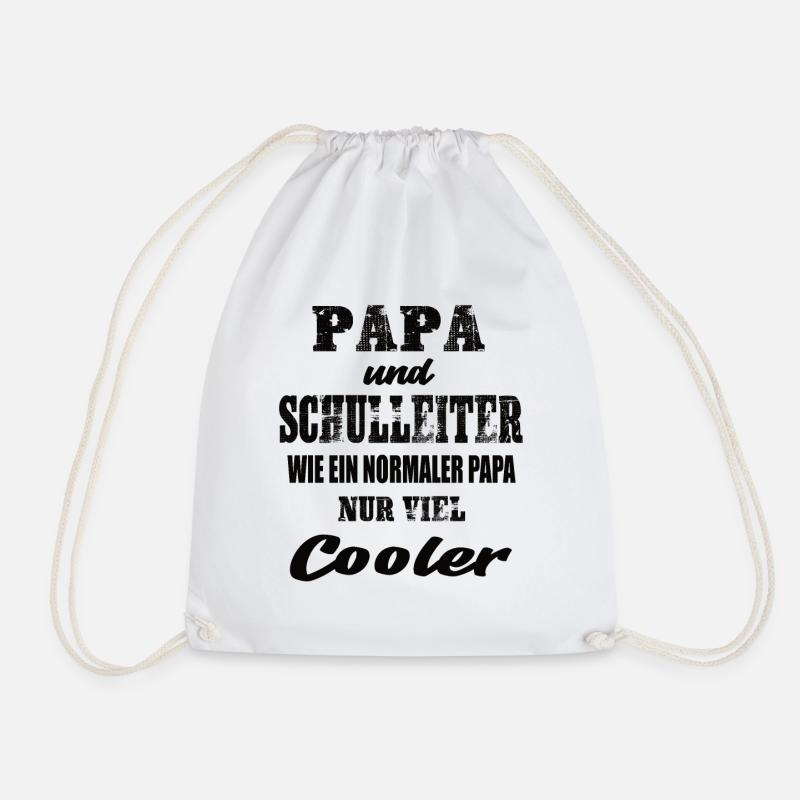 Papa und Schulleiter - Turnbeutel - Weiß