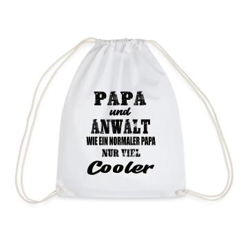 Papa und Anwalt - Turnbeutel - Weiß - Vorne