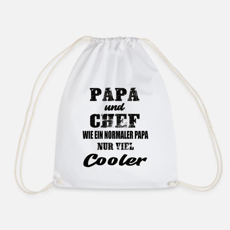 Papa und Chef - Turnbeutel - Weiß