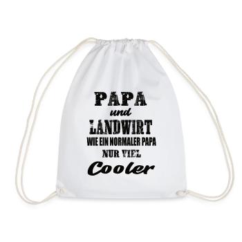 Papa und Landwirt - Turnbeutel - Weiß - Vorne