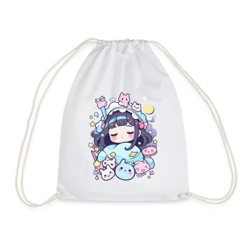 Pyjamas d’anime au design pastel pour les amoureux du Japon - Sac de sport léger - blanc - Devant