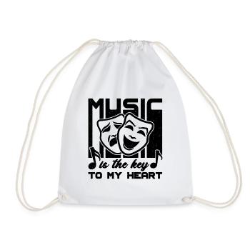 Music Is The Key To My Musical Movie Theatre Actor - Drawstring Bag - white - Front