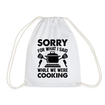 Désolé pour ce que j’ai dit pendant que nous cuisinions du restau - Sac de sport léger - blanc - Devant