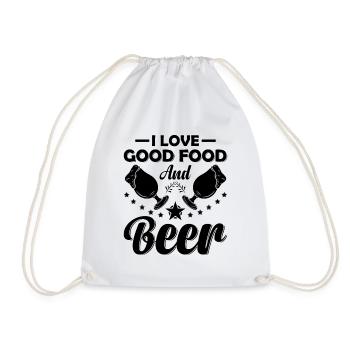I Love Good Food And Beer Chef Cooking Food & Drin - Turnbeutel - Weiß - Vorne