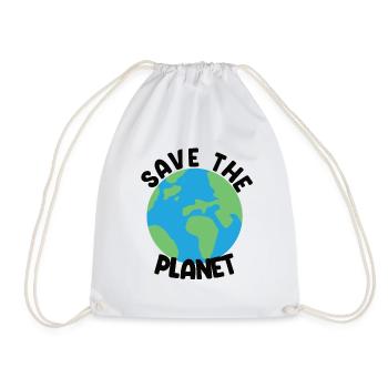 Save The Planet - Turnbeutel - Weiß - Vorne