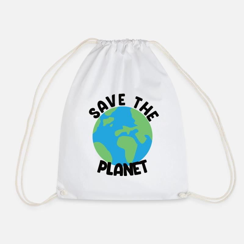 Save The Planet - Turnbeutel - Weiß