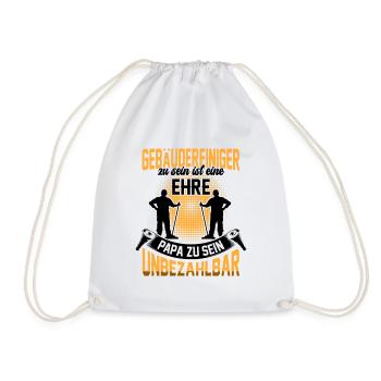 Gebäudereiniger sein ist eine Ehre Fensterputzer - Turnbeutel - Weiß - Vorne