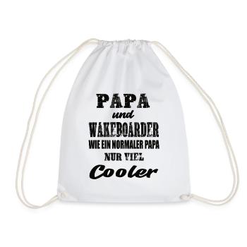 Papa und Wakeboarder Wakeboarding Waker - Turnbeutel - Weiß - Vorne